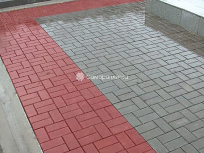 Тротуарная плитка «8 кирпичей». Пример укладки фото №13